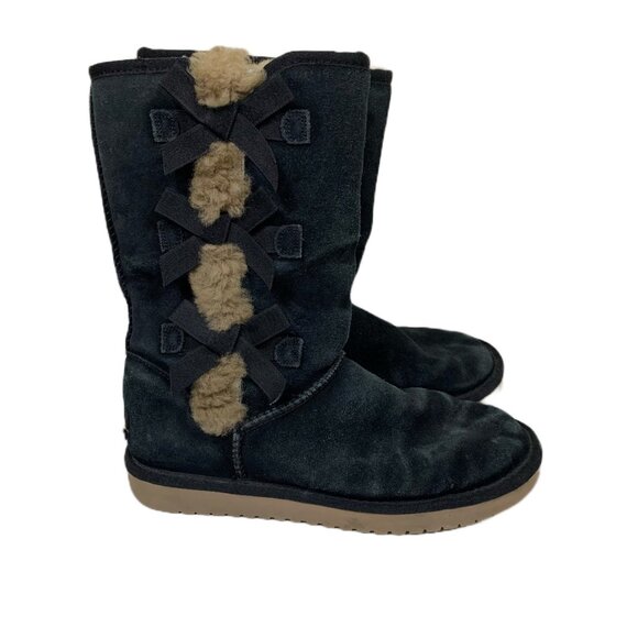 Koolaburra by UGG Victoria Tall Women's Winter Boots In Black Size 8 - Picture 1 of 9